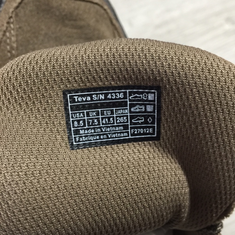 Teva Brown Men's Leather Lace Up Ankle Hiking Boots - Picture 6 of 7